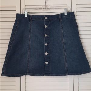 Mossimo Button Front Jean Skirt